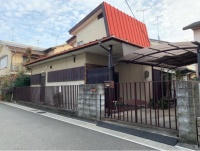 宇治市 莵道車田 土地（建築条件なし・間口14.8ｍ・土地48.7坪・上物あり）